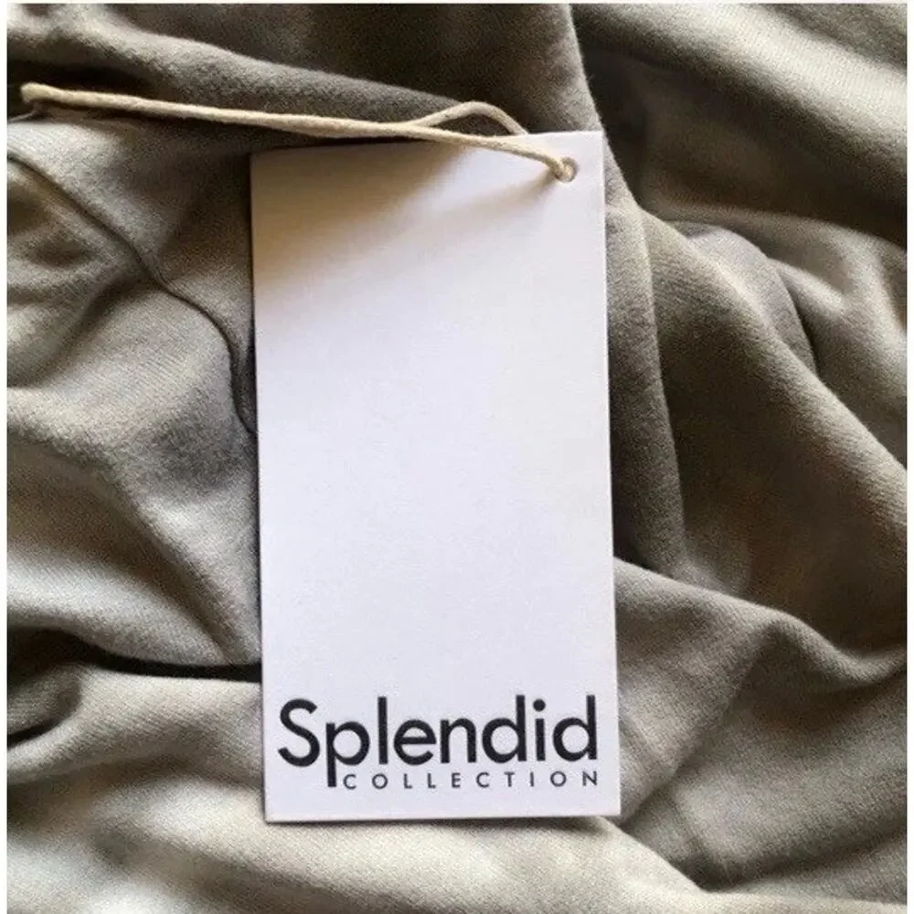 Splendid NWT Women’s Journey Ribbed Trim Knit Jogger Pants Smoky Gray Tie Dye XL - Picture 11 of 14